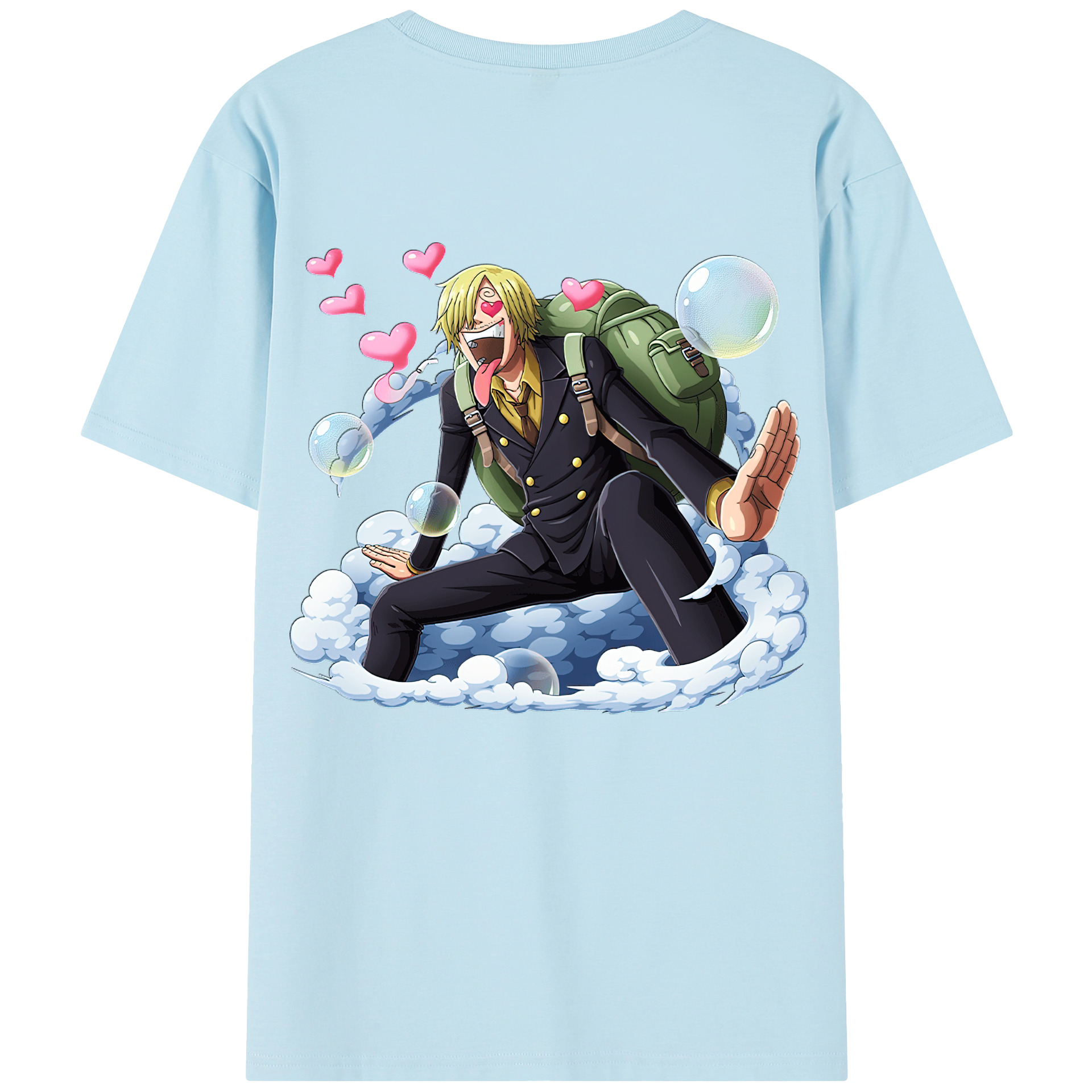 ワンピース サンジ ONE PIECE Sanji 綿100％半袖Tシャツ（背面プリント）